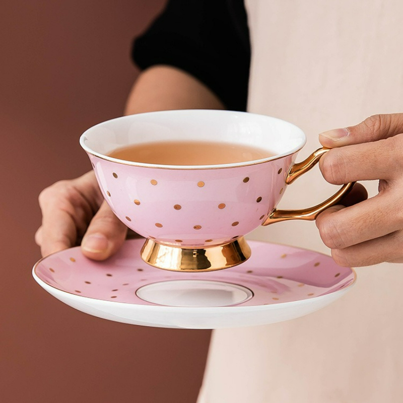 Kitchen Gadgets Set - Canecas de Café Cerâmicas Rosa com