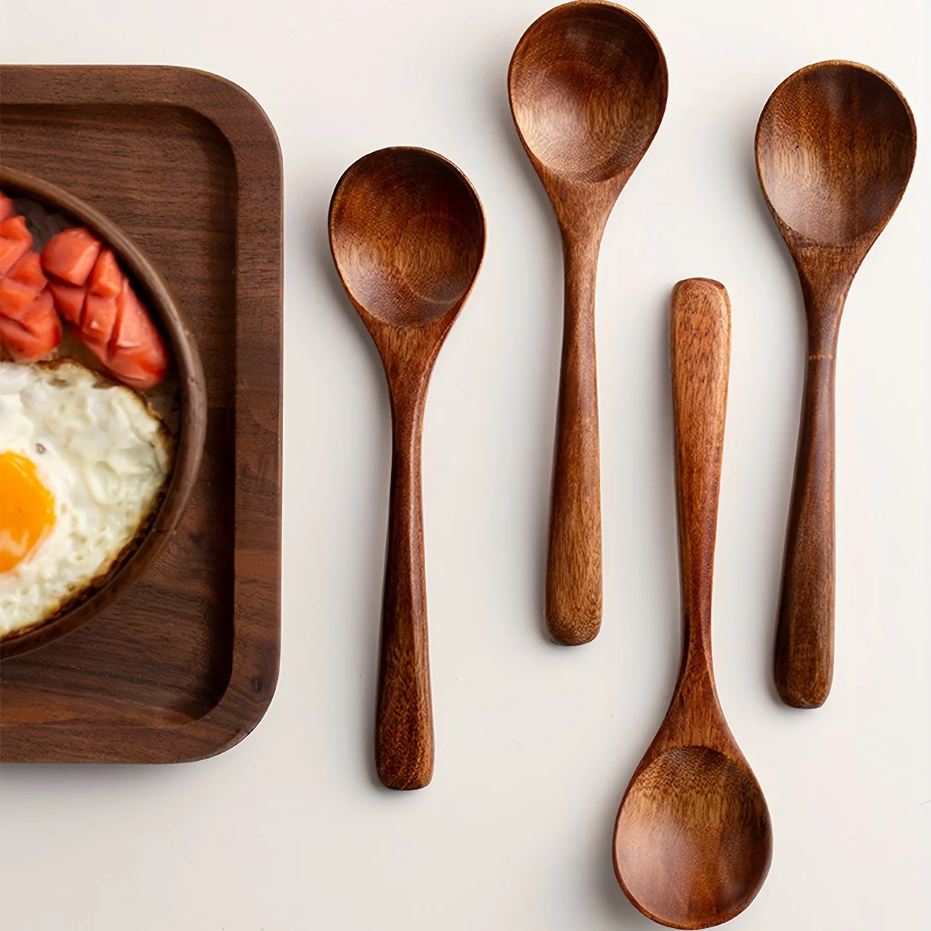 Kitchen Gadgets Modern - Conjunto Moderno de Colheres de Madeira