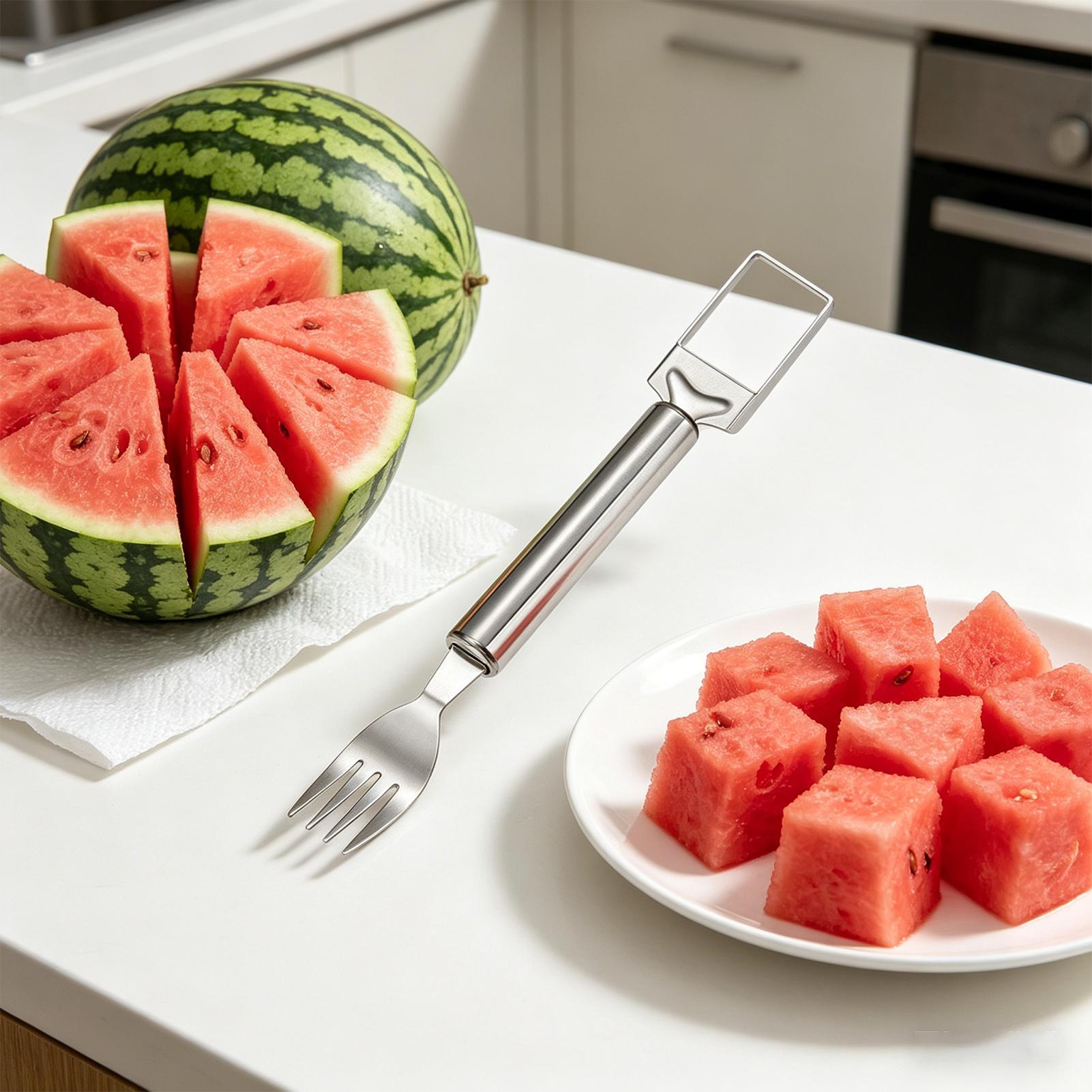 Watermelon Slicer Cutter - Cortador de melancia com garfo duplo