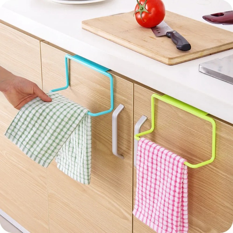Kitchen Gadgets Cabinet - 1pc plástico pendurado titular toalheiro multifuncional