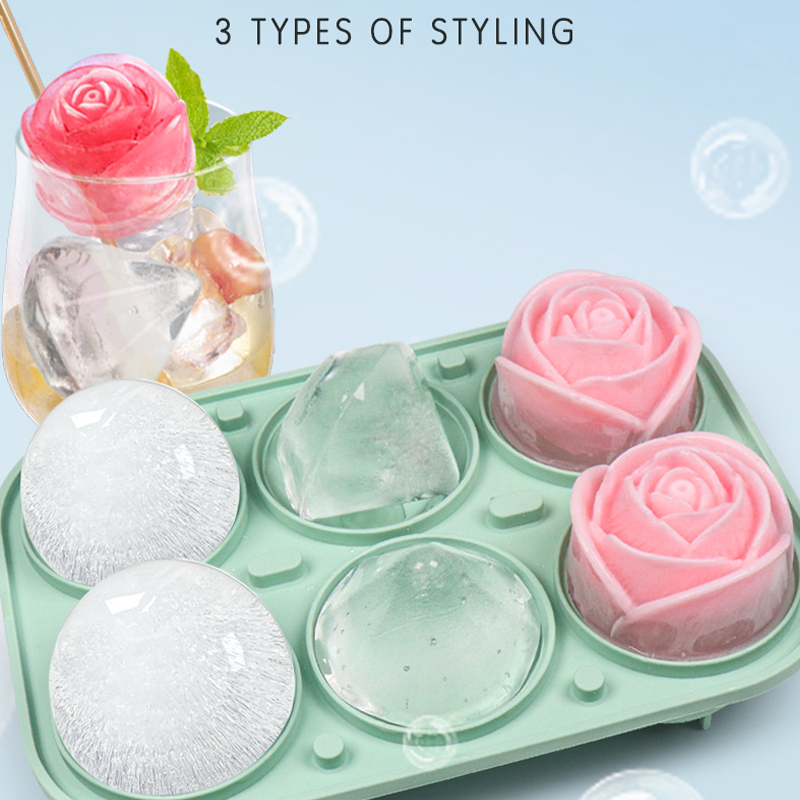 Kitchen Gadgets Baking - 3d rosa diamante redondo moldes de