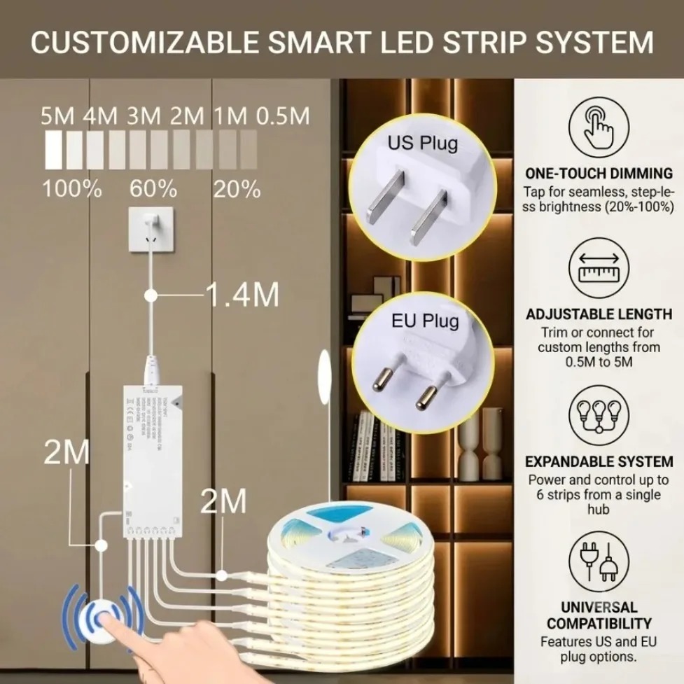 Fita LED COB com Controle por  - Kitchen Gadgets Cabinet avaliação e preço