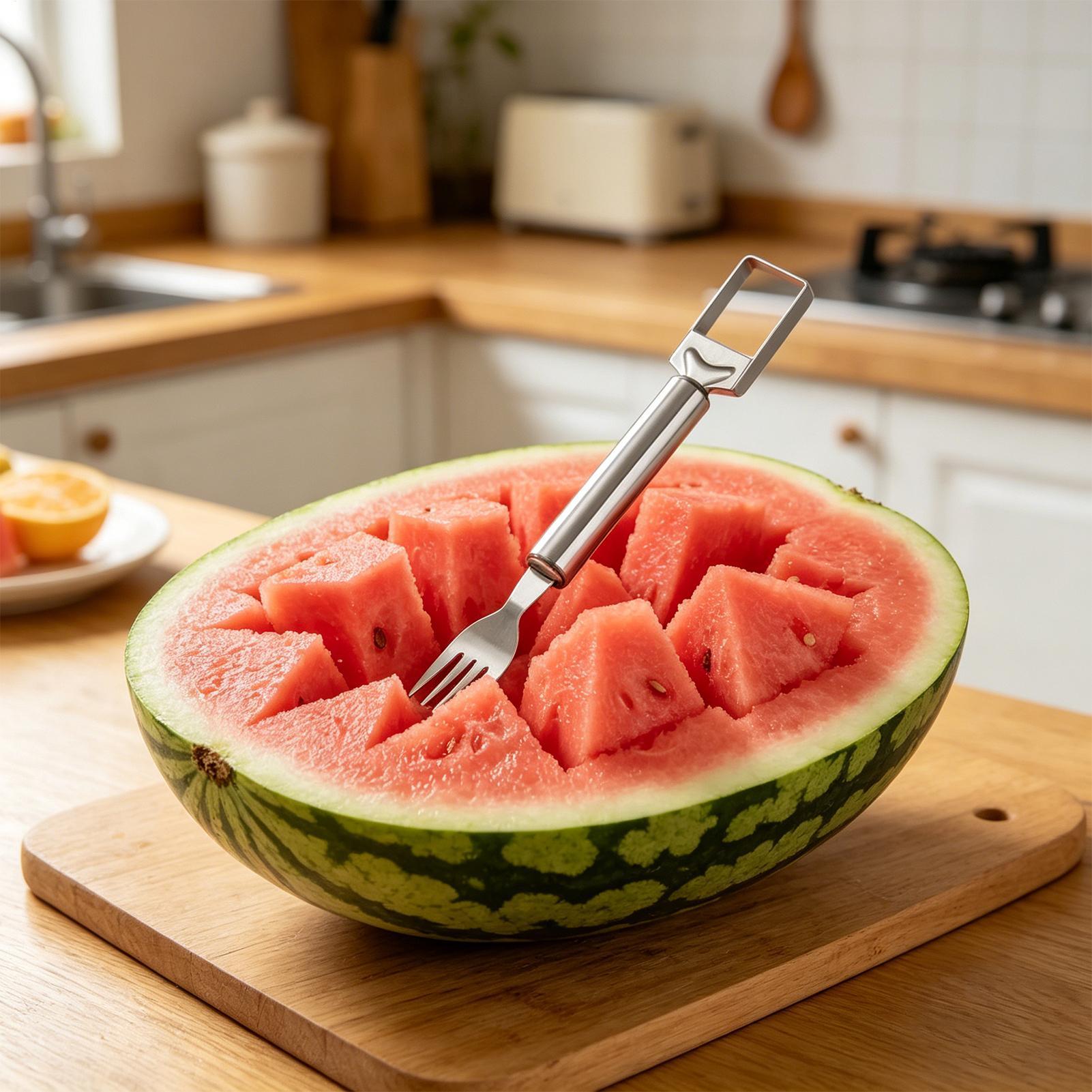 Cortador de melancia com garfo - Watermelon Slicer Cutter avaliação e preço