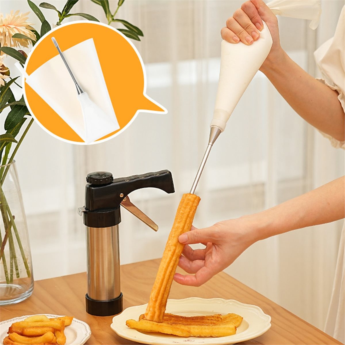 Máquina de Fazer Churros A45I  - Kitchen Gadgets In Spanish avaliação e preço