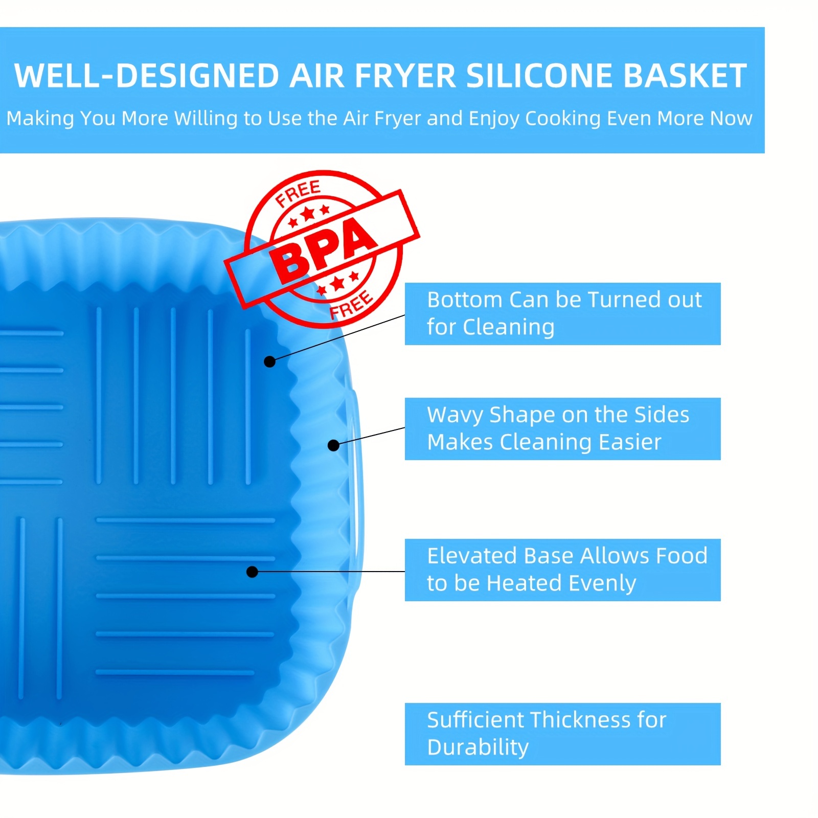 1 forro quadrado de silicone p - Kitchen Gadgets Baking avaliação e preço