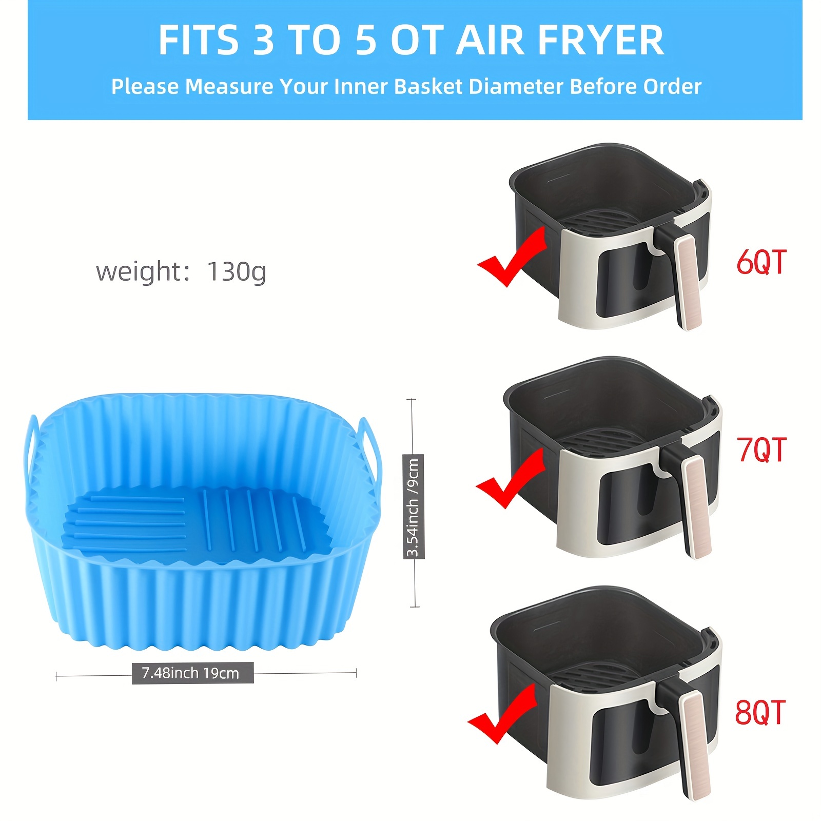 1 forro quadrado de silicone p - Kitchen Gadgets Baking avaliação e preço