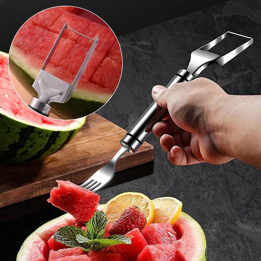 Cortador de Frutas 2 em 1 em A - Watermelon Slicer Cutter avaliação e preço