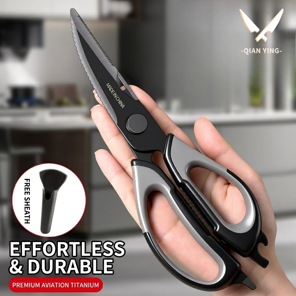 Tesoura de cozinha de titânio  - Kitchen Gadgets Ninja avaliação e preço