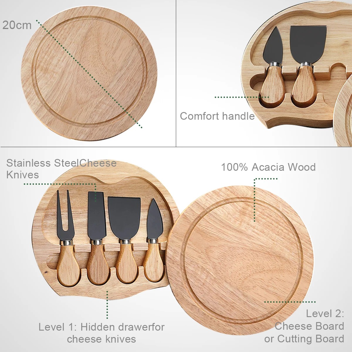 Conjunto de facas de queijo pa - Kitchen Gadgets In Japan avaliação e preço